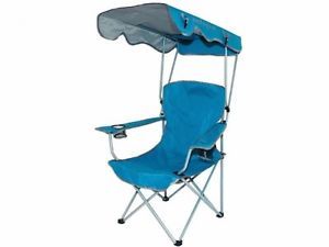 New Blue Canopy Chair Portable Beach w Shade Cover Sun Protection Outdoor Fun