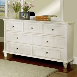 Willow Creek Solid Wood White Finish Bedroom Dresser