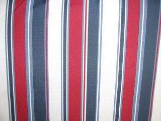 Chair Cushion Outdoor Patio Red White Blue Stripes