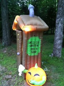 Gemmy 7ft Airblown Inflatable Mummy Animated Outhouse Outdoor Halloween Decor