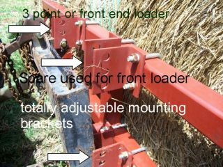Hay Bale Tractor Loader Carrier 4 Spear Spike Prong 48