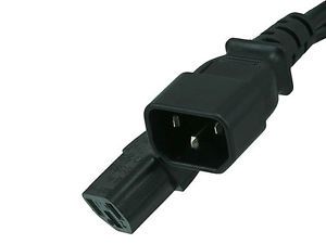 10ft 18AWG Power Extension Cord Cable PC Monitor Computer 3 Prong C13 C14 Black