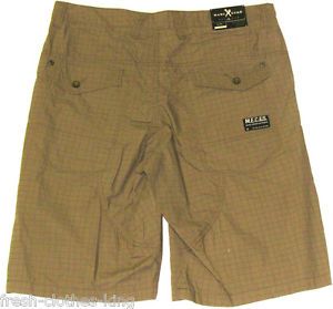Marc Ecko Shorts New Mens Light Weight Ivy Green Plaid Choose Size