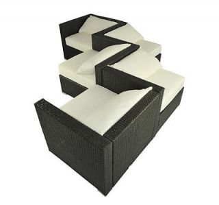 New Outdoor 5pc Wicker Rattan Sofa Patio Garden Furniture Set Sectional