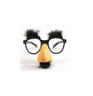 Fake Nose Fuzzy Mustache Eyebrows Glasses Groucho Marx Beagle Puss Disguise New
