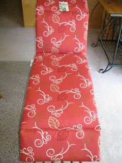 Chaise Lounge Cushion Patio Whimsey Burnt Orange Stripes Reversible New