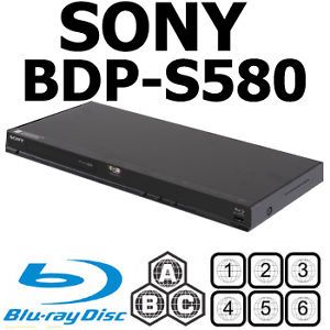 New Sony BDP S580 3D Wi Fi Blu Ray DVD Player Multi Zone All Region Code Free