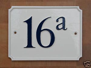 French Style House Number Sign Plaque UK Cast Metal