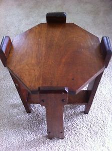 Antique Mission Arts Crafts "Style" Small Table Plant Stand