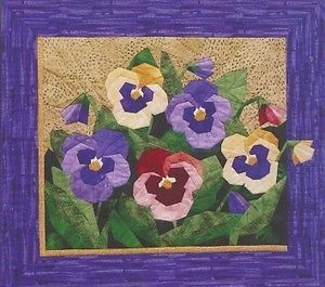 Pansy Spring Flower Quilt Foundation Pieced Pattern New
