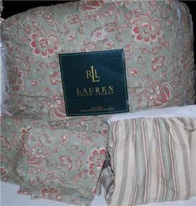 Ralph Lauren Hadley Green Paisley Queen Comforter Set New 1st Quality
