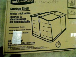 Rubbermaid Slide-Lid Outdoor Storage Shed SKU#RHP3752
