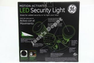 GE Motion Activated LED Security Light Adjustable Angle Energy Efficient 60 Ft