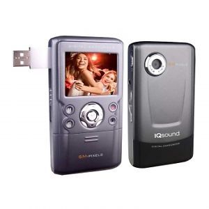 IQ Sound 5MP Portable Pocket Digital Camera Camcorder USB Flash Drive SD Card