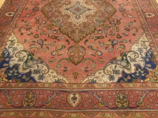 9 5x12 Handmade Carpet Antique Persian Tabriz Wool Rug