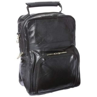 New Black Leather Shoe Bag Travel Tote Carry on Luggage Storage Organizer Case