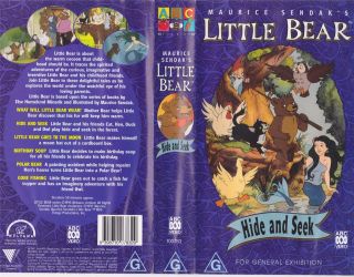Little Bear Hide and Seek VHS Video PAL A RARE Find
