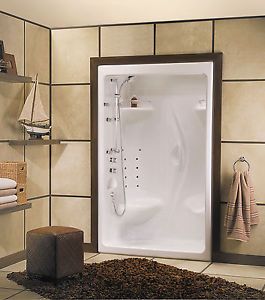 MAAX 51" x 36" Stamina 3 Piece Jetted Shower Unit Enclosure Backwalls Roof Set