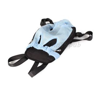Blue Dog Pet Cat Carrier Backpack Bag Net Adjustable S