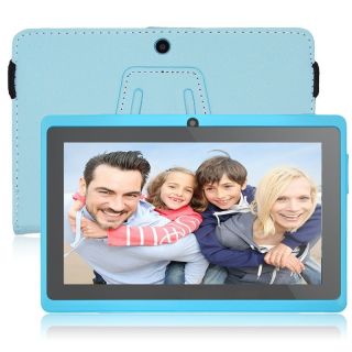 Q88 A13 7" Android 4 1 Dual Camera 4G Capacitive Touch Tablet Blue Bundle Case