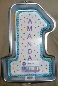 Wilton 1 Baby's First Birthday Number One Cake Pan 2105 1194 Brand New