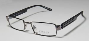 New OGA 6689O 52 18 140 Gunmetal Gray Blue Full Rim Eyeglasses Frames Glasses