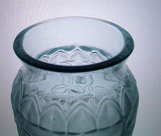 Lalique Blue Bougainvillea Blossom Bud Vase 7" Aqua Pale Teal Signed Script N R