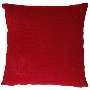 New Red Solid Color Floral Decorative Throw Toss Sofa Pillow Case Cushion Cover