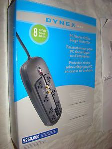 Dynex 8 Outlet PC Home Office Surge Protector
