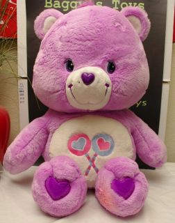 Care Bear Share Bear 26 inch Plush Doll Purple with Detail on Leg