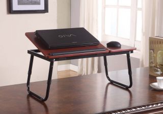 Kings Brand Foldable Adjustable Laptop Stand for Table Sofa Bed New