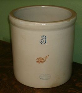 Vintage Red Wing Union Stoneware Pottery 3 Gallon Crock Pristine Antique Jar
