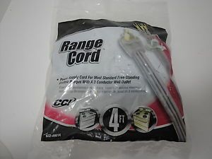 New CCI 4ft Electric Range Power Supply Cord for 3 Conductor Wall Outlet Plug