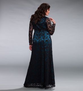 Plus Size Kiyonna Analisa Lace Column Maxi Dress