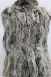 58454 New Dyed Raccoon Fur Sections Vest Jacket Coat Stroller M Medium