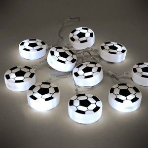 Boys Battery Operated Kids Novelty White LED Football Fairy String Lights Lamp