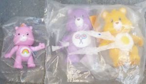 Lot of 3 Care Bears Share Funshine Cheer Figures 3" Cake Decorating