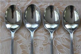 Set of 7 Gorham Colonial Tipt Oval Soup Spoons 18 8 Stainless Steel Flatware