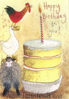 New Happy Birthday Chicken Duck Cake Card Chickens Smallholders Hen Keepers