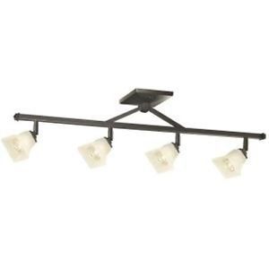 New Hampton Bay Westminster Collection 4 Light Bronze Fixed Track Light 793746