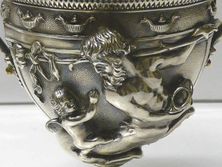 Pair of Silver Plated Victorian Pedestal Vases 1889 Elkington Co