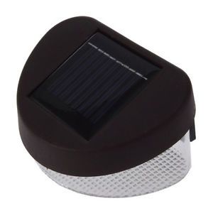 Outdoor Solar Powered Power 2 LED Wall Stairway Fence Mount Garden Light Lamp