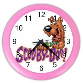 New Hot Scooby Doo Dog Cartoon Wall Clock Pink