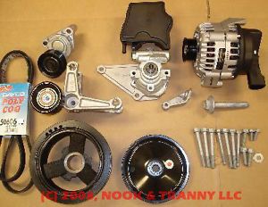 LS1 Camaro Front Accessory Belt Drive Brackets Pulleys Complete Kit w O AC