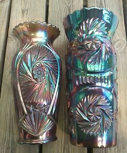 Carnival Glass Funeral Vase