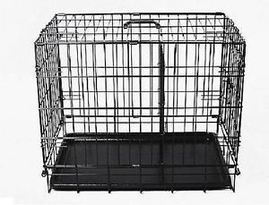 Brand New 42" Wire Folding Dog Pet Cage Cages Crate Kennel Crates w Dividers