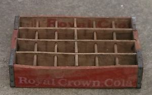 Vintage RC Cola 24 Slot Signed Advertising Wood Bottle Crate Royal Crown Cola