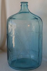 Vintage U s 5 Gallon Carboy Glass Water Bottle Jug Blue Glass GPD 78
