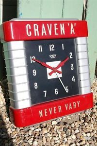 Vintage Craven A Clock Art Deco Clock Bakelite Industrial Wall Clock Smith Clock