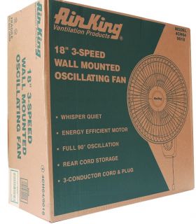 Air King 9018 Wall Mounted Fan Room Cooling Ventilation New